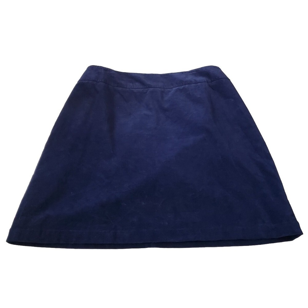 Talbots Skirt Womens Size 16WP Blue Faux Suede stretch Knee-length A Line‎